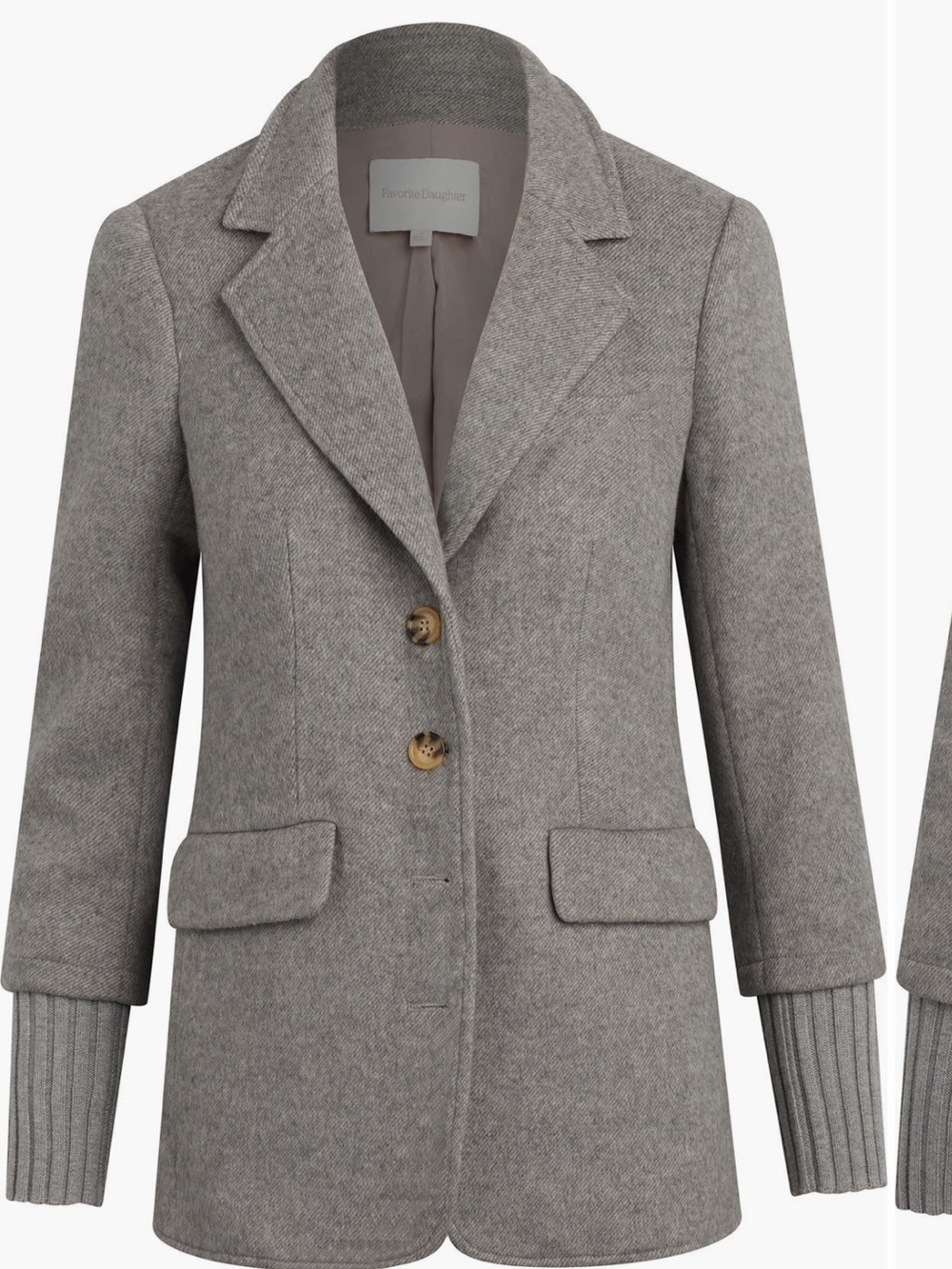Favorite Daughter The City Layered Blazer in Frost Gray